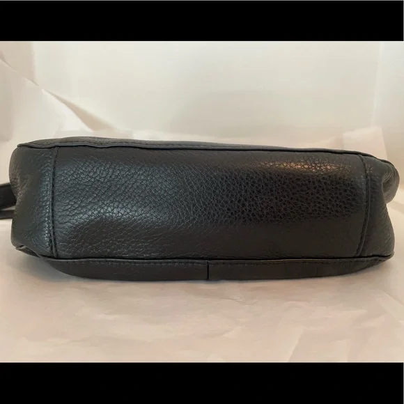 Tory Burch Black Leather Crossbody with Gold Chain - Picture 3 of 12